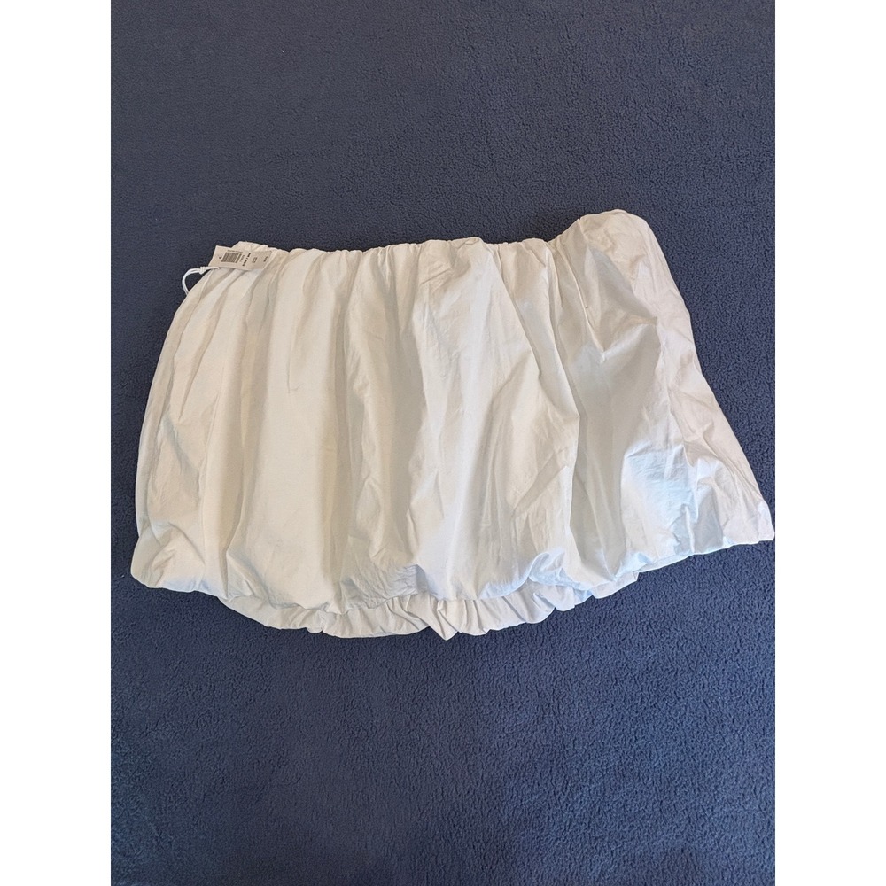 Sunday Best Aritzia White Bubble Mini Skirt Cotton‎ Poplin Ruffle XL NEW